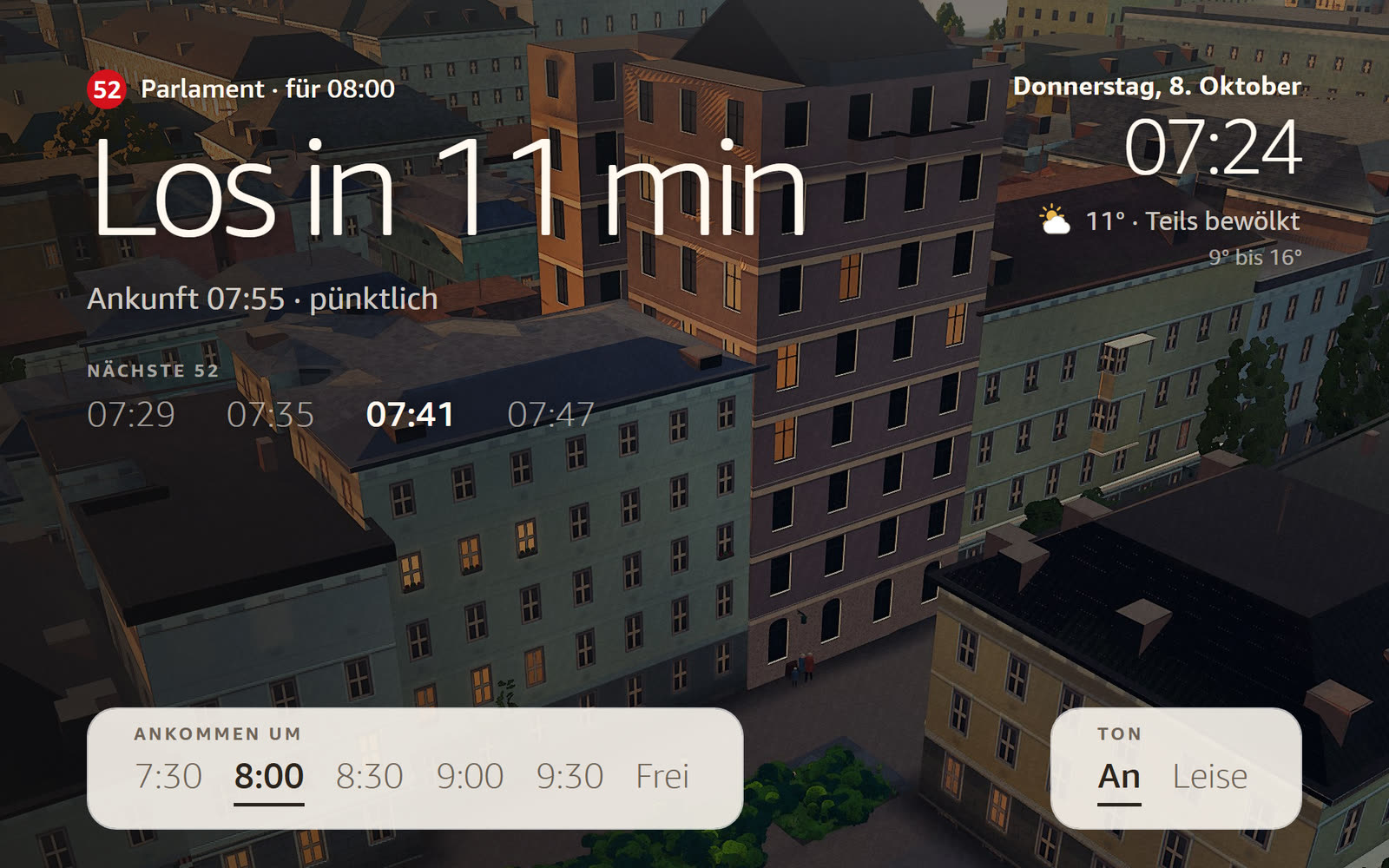 Bedienzustand: „Los in 11 min