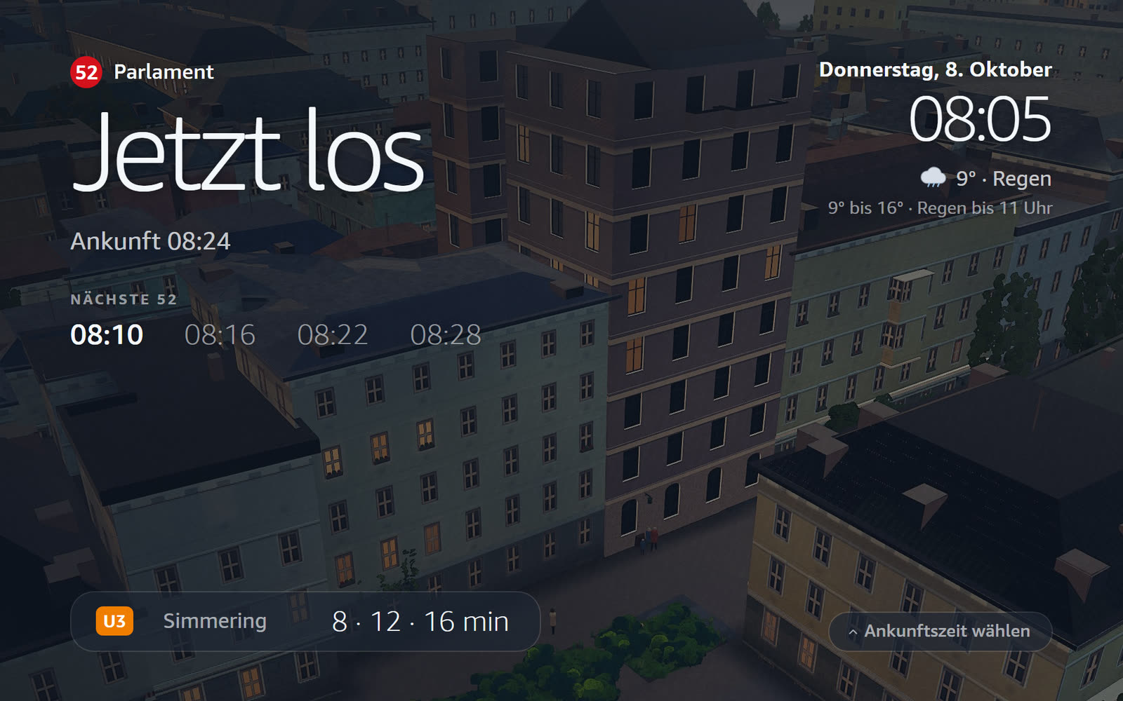 Regenzustand: groß „Jetzt los