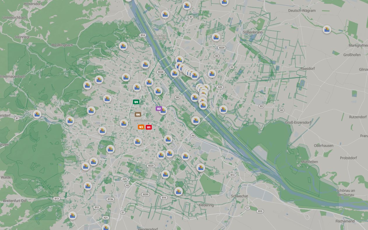 Where should you live in Vienna to stay cool? — map of Vienna