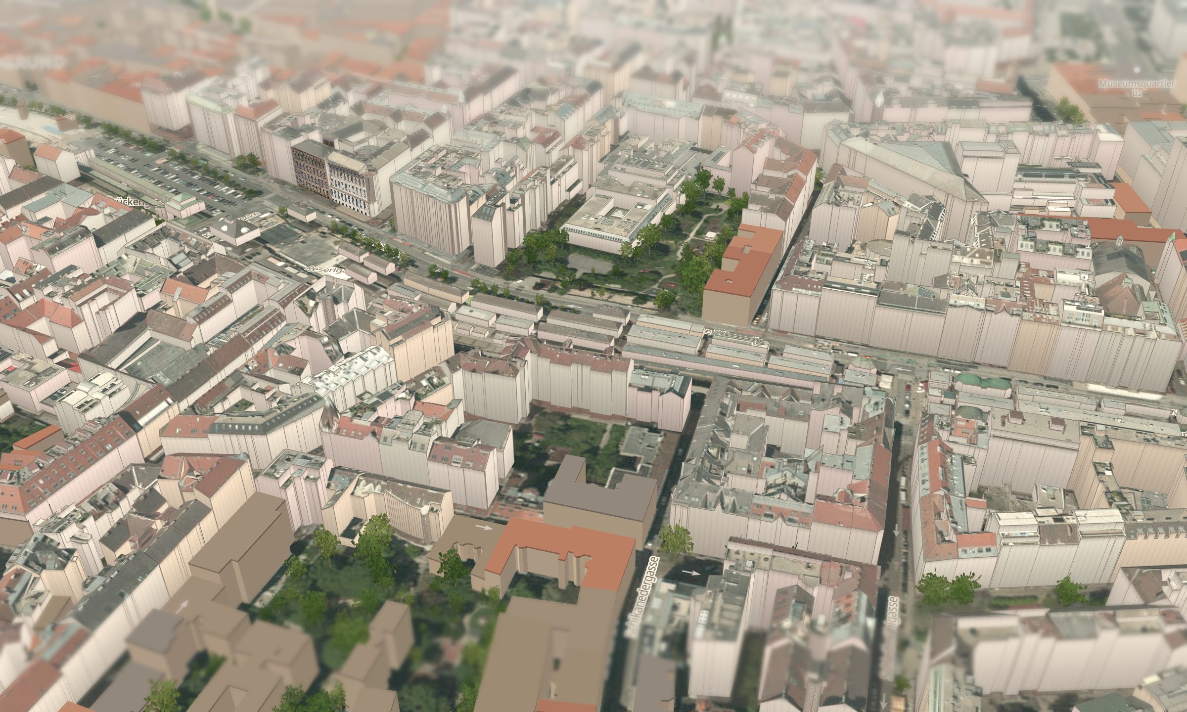 Naschmarkt und Wienzeile in 3D — Marktstände zwischen den Otto-Wagner-Häusern